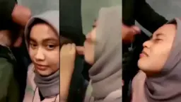 Hijab Nyepong Sampe Crot Muncrat Di Muka