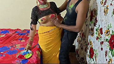 Holi Warna: Dever Bhabhi Rayakan Holi Dengan Suara Hindi Jelas, Ngewe Panas